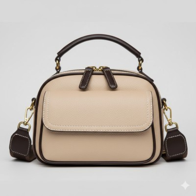 New Sac a Main Women Handbag soft small Shoulder Pu Leather Tote Hand Bags for Ladies(Apricot)