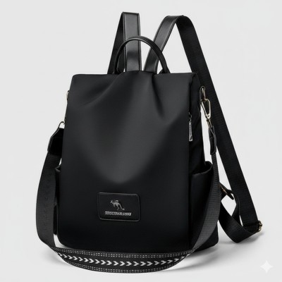New Texture Oxford Cloth Women’s Backpack(Black)