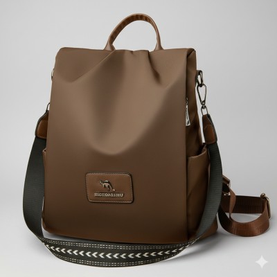 New Texture Oxford Cloth Women’s Backpack(Coffee)