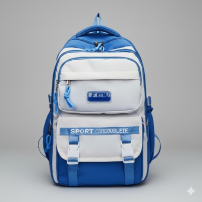 Academy Style School Bag Book Bag Lightweight College Student Backpack(blue)